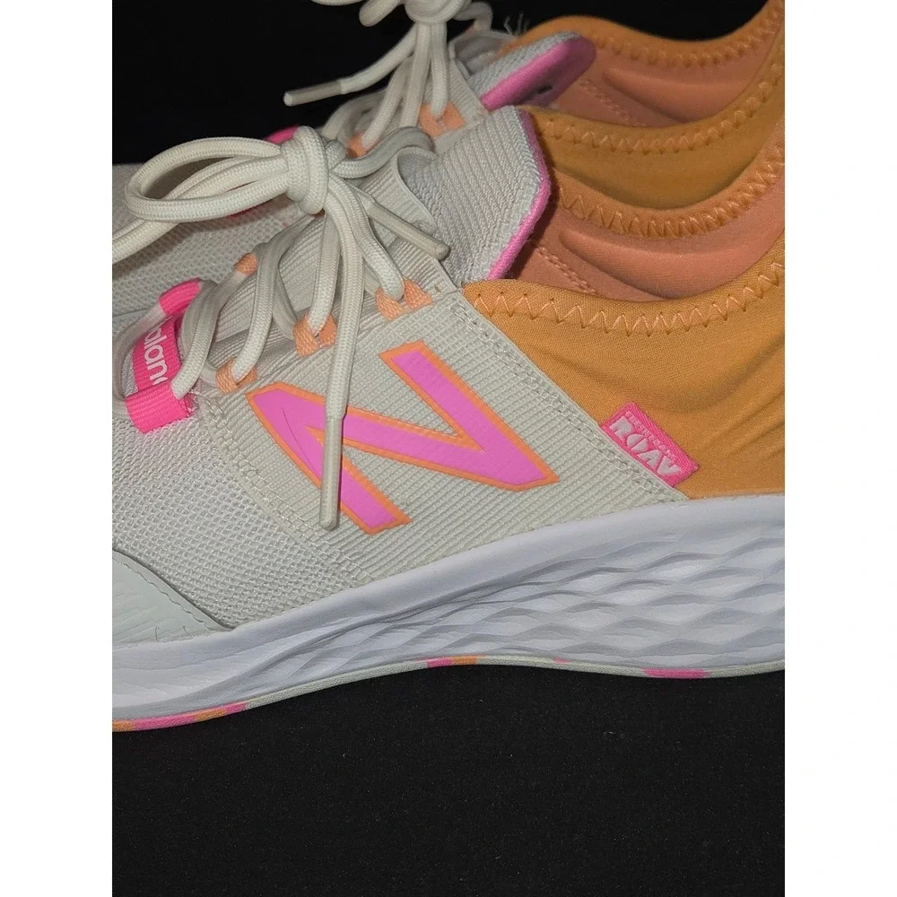 New Balance Fresh Foam Roav Men's Size 6 White Orange Pink Running Shoes GEROVNV